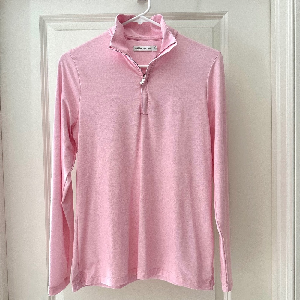 Peter Millar Quarterzip Pink Size Small